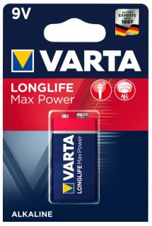VARTA Longlife Max Power 1x 9V / 6LR61 550 mAh 04722