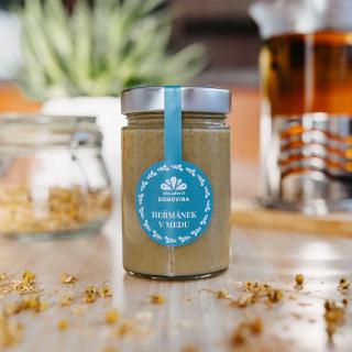 Včelařství Domovina Harmanček v mede Hmotnost: 380 g