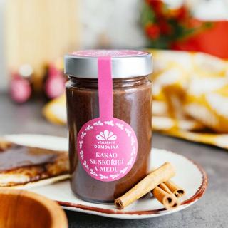 Včelařství Domovina Kakao so škoricou v mede Hmotnost: 400 g