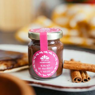 Včelařství Domovina Kakao so škoricou v mede Hmotnost: 75 g
