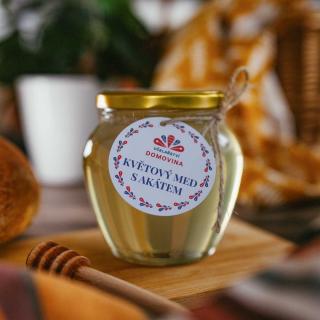 Včelařství Domovina Kvetový med s agátom Hmotnost: 750 g