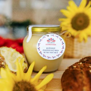 Včelařství Domovina Kvetový med so slnečnicou pastovaný Hmotnost: 750 g
