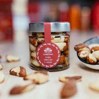Včelařství Domovina Para orechy v mede Hmotnost: 230 g