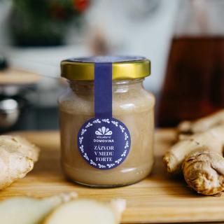 Včelařství Domovina Zázvor v mede FORTE Hmotnost: 180 g