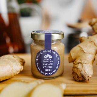 Včelařství Domovina Zázvor v mede FORTE Hmotnost: 75 g