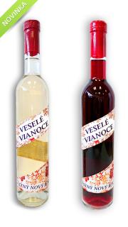 0,5 L Vianočné / novoročné - Viac druhov (Jahodové, Višňové, Ríbezľové, Hruškové víno ...)