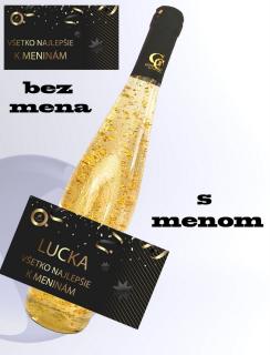 0,75 L Gold Cuvee - Biele so zlatými lupenmi - meniny (Gold Cuvee 23 karat)