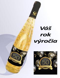 0,75 L Gold Cuvee - Biele so zlatými lupenmi - výročie (Gold Cuvee 23 karat)