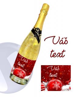 0,75l Gold Cuvee šumivé so zlatom Vianočná etiketa s Vašim textom ( Darčekové vína a šumivé vína)
