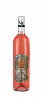 40  Rokov - Darčekové Ružové so zlatom  0,7  Kovová etiketa  (Názov produktu: Gold Cuvee 23 karat Rose)