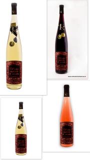 Gold Cuvee k Sviatku (Gold Cuvee 23 karatové zlato, Jahodové, višňové, ríbezľové víno, Irsai Oliver, Frankovka modrá)