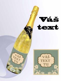 Gold Cuvee šumivé so zlatom - vintage rám - Váš text (Darčekové vína  a šumivé vína)