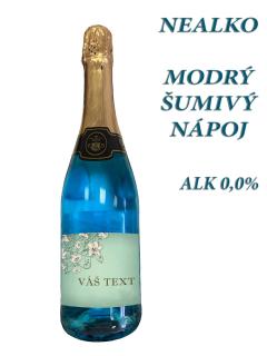 Nealko modrý šumivý drink