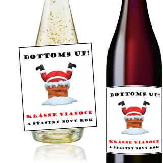 Vianočné víno BOTTOMS UP!  - viac druhov (Ovocné vína, šumivé so zlatom)