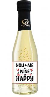 Zlaté šumivé 0,2 l You+me=happy (Darčekové vína  a šumivé vína)