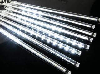 Vianočné LED kvapkajúce cencúle - 8ks, 20cm, rôzne farby na výber Farba: Studená biela