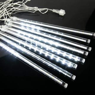 Vianočné LED kvapkajúce cencúle - 8ks, 50cm, rôzne farby Farba: Studená biela