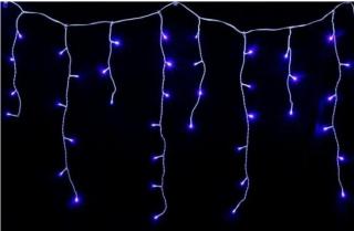 Vnútorný LED vianočný záves - modrá, 5m, 210 LED, stále svietiaca, so zábleskami, prepojovateľný