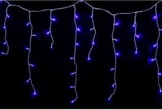 Vonkajší LED vianočný záves, silný kábel - modrá, so zábleskami, od 3m až 10m Dĺžka svetelnej časti a počet LED: 10m+1.5m, 312 LED