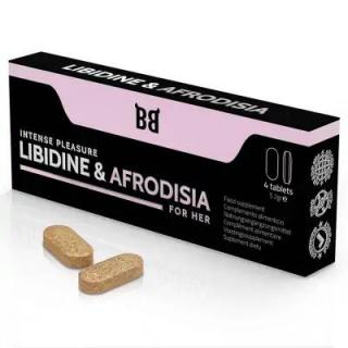 LIBIDINE  AFRODISIA INTENSE PLEASURE FOR WOMEN  - BlackBull by Spartan - 4 tablety (Zvýšenie Libida a afrodiziakum pre ženy)