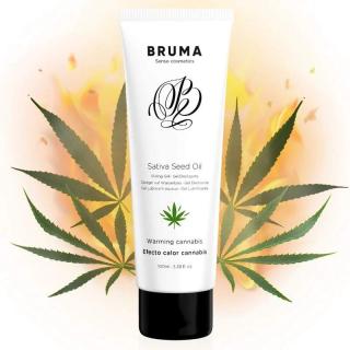 Lubrikačný gél "BRUMA s olejom zo somien Sativa" s hrejivým efektom - 100 ml (Lubrikačný gél na vodnej báze s hrejivým efektom)