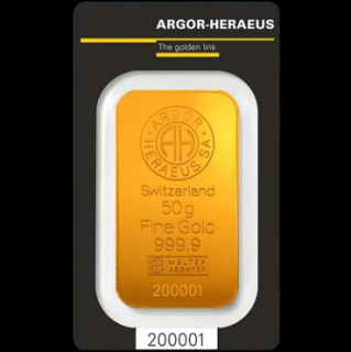 Argor Heraeus SA Argor Heraeus SA Švajčiarsko zlatá tehlička 50 gramov