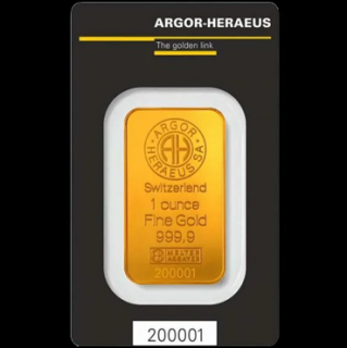 Argor Heraeus SA Švajčiarsko zlatá tehlička 1 Oz (31,1 g)