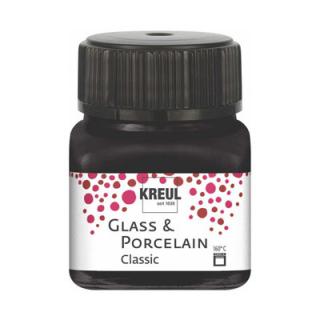 KREUL farby na sklo, keramiku a porcelán 20ml Farba: Black