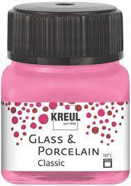 KREUL farby na sklo, keramiku a porcelán 20ml Farba: Pink transparent