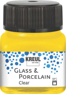 KREUL farby na sklo, keramiku a porcelán 20ml Farba: sun yellow transparent