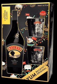 Baileys Irish Cream + 2 espresso poháre 17% 0,7l