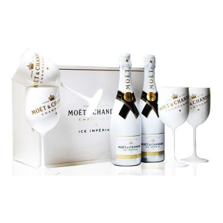 Moët & Chandon Ice Impérial 12% 2 x 0,75 l (darčekové balenie 4 poháre)