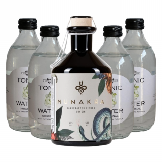 Munakra Blue Dry Gin + 4x The Gentleman Tonic