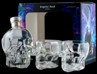 Vodka Crystal Head 40% 0,7l + 2 poháre