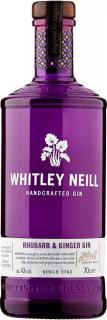 Whitley Neill Rhubarb & Ginger Gin 43% 0,7 l (čistá fľaša)