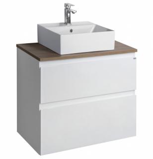 aqualine ALTAIR kúpeľňová skrinka s umývadlom, š. 67,6 cm, biela/dub emporio 8595703832864