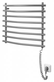 aqualine Elektrický sušiak uterákov, 570x465 mm, 72 W, šedý hliník-metalíza (RAL9007) 8590913860881