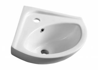 aqualine LUIGI keramické umývadlo rohové 34x34 cm, biela 8595703833472