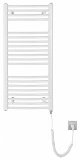 aqualine ORBIT-E elektrické vykurovacie teleso oblé 450x960 mm, 300 W, biela 8595703833786
