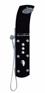 Bliss BARCA LUX BLACK Masážny sklenený panel 8595703828379