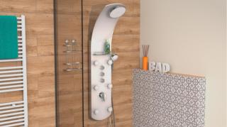 Bliss BARCA WHITE Masážny sklenený panel 8595703816444