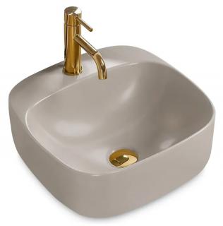 Bliss LARI 42 grey Umývadlo na dosku s otvorom pre batériu, mat 8595703809088
