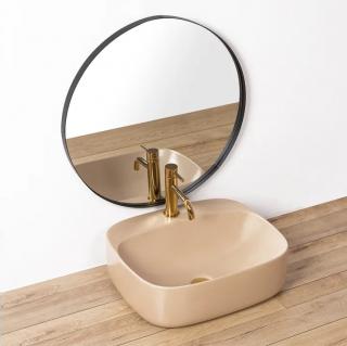 Bliss LARI 50 beige Umývadlo na dosku s otvorom pre batériu, mat 8595703807527