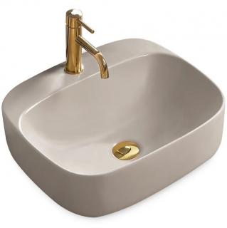 Bliss LARI 50 grey Umývadlo na dosku s otvorom pre batériu, mat 8595703807497