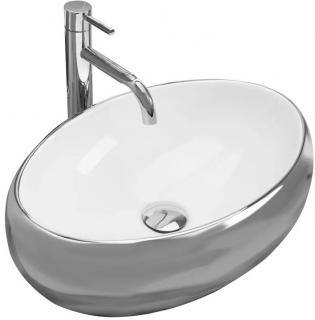 Bliss LEO silver+white Umyvadlo na desku 8595703808456
