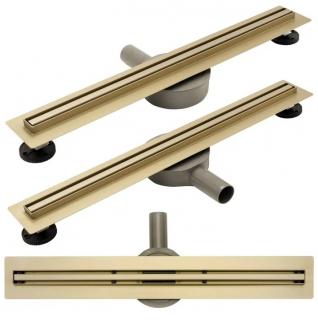 Bliss S-800 GOLD brush Podlahový odtokový žľab 8595703809057