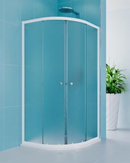 Mereo CK35121Z Sprchovací kút štvrťkruhový 90×90 cm biela/grape 8595703831812