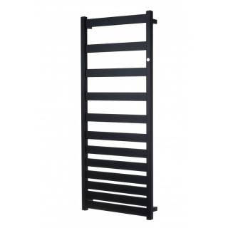 OLSEN-SPA Kúpeľňový radiátor BELTI - 50×120 cm, výkon 473 W, čierny, spodné pripojenie 8595703829055