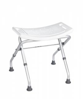 Ridder A0050301 Stolička skladacia s nastaviteľnou výškou, sedák biely, nosnosť 110 KG 8595703832024
