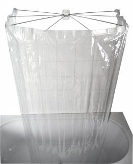 Ridder OMBRELLA skladacia sprchová kabína, 100x70cm, priehľadná 4006956582009
